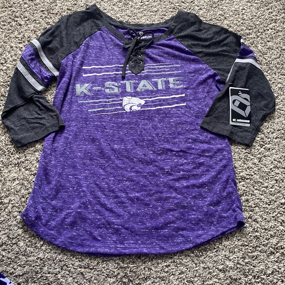 K-State 3/4 Sleeve Shirt • Size L